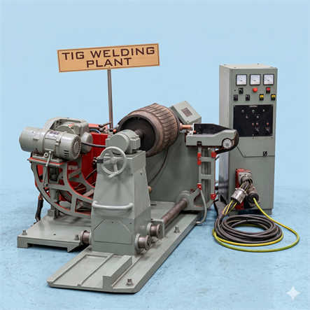 Auto TIG welding system for heavy motor rotors