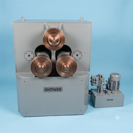 Coiling machine for flange manufacturing