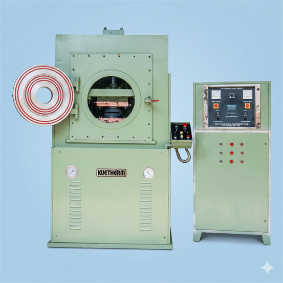 Three phase hot sintering machine with vacuum