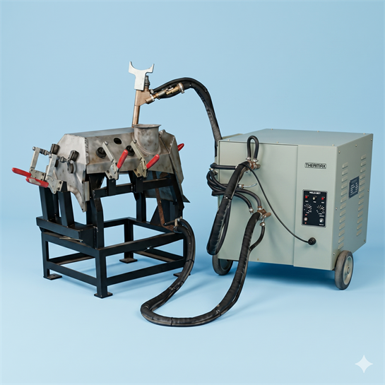 Manual single stationed spot welding machine